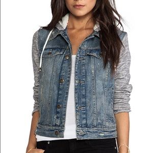Free People denim hoodie jacket
